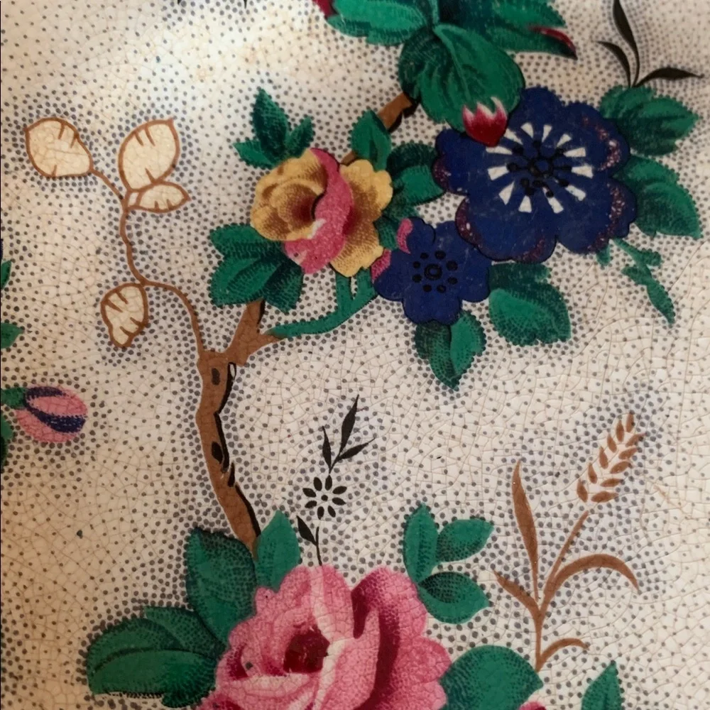 Rare Vintage Royal Ducal gorgeous primrose and roses oblong octagon serving tray - Picture 5 of 8